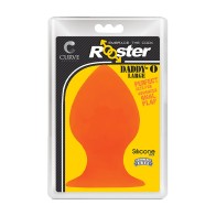 Plug Anal Grande Rooster Daddy-O de Silicona con Ventosa Naranja