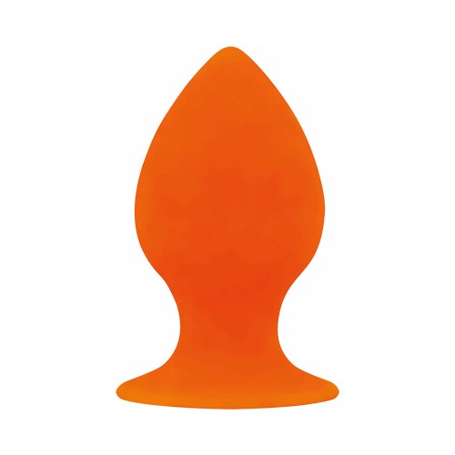 Plug Anal Grande Rooster Daddy-O de Silicona con Ventosa Naranja