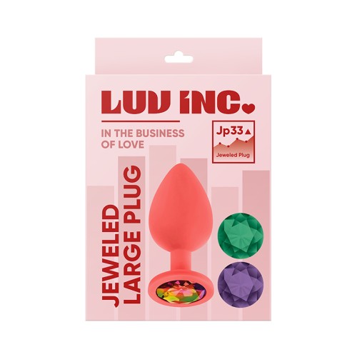 Plug Grande Jp33 de Silicona Luv Inc con Gemas