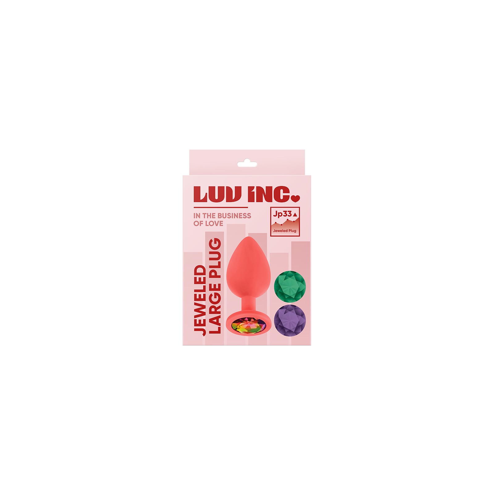 Plug Grande Jp33 de Silicona Luv Inc con Gemas