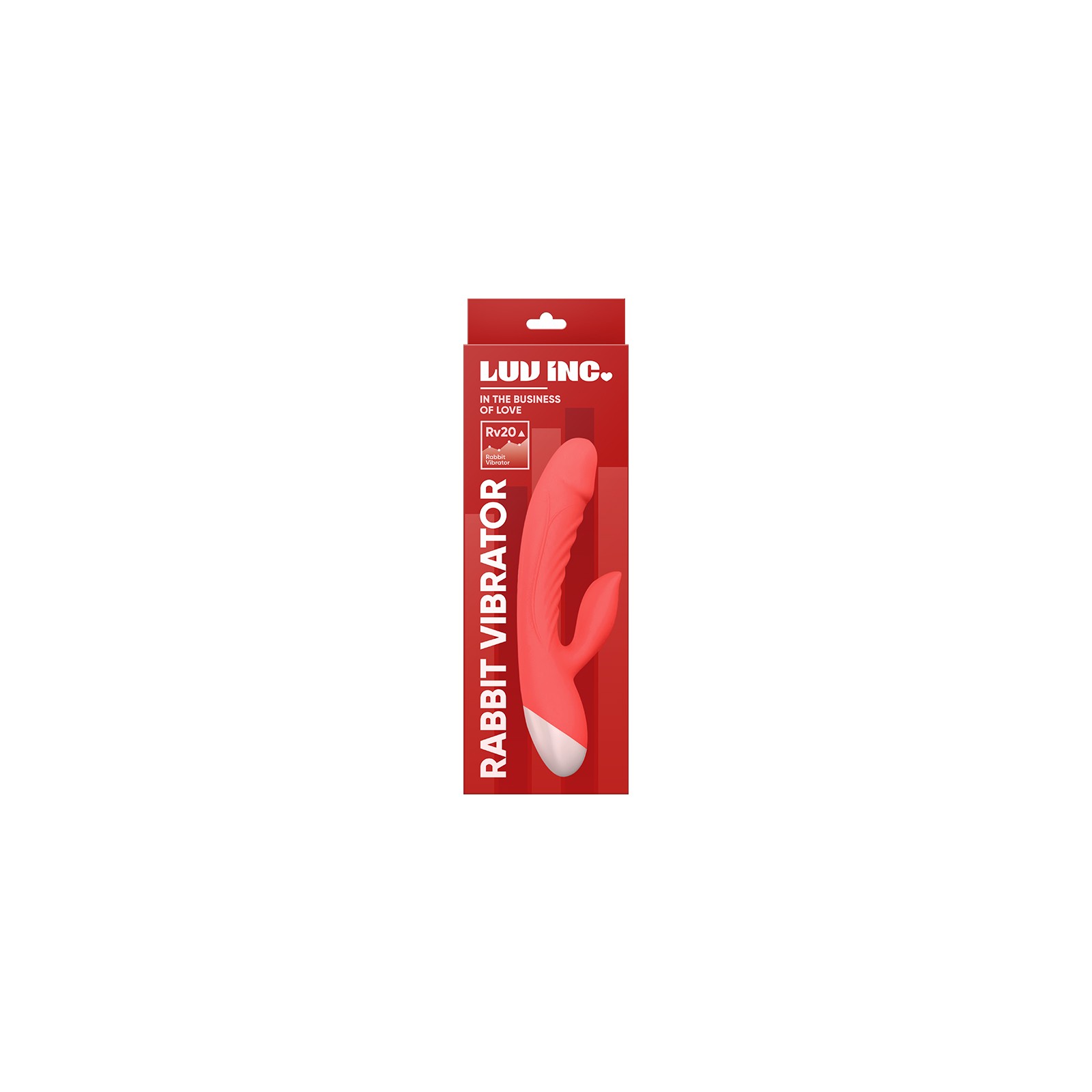 Luv Inc RV20 Rechargeable Rabbit Vibrator in Coral