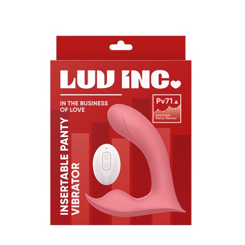 Vibrador Insertable para Panty Luv Inc Pv71 Coral - Placer Definitivo del Punto G