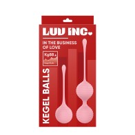 Luv Inc Kg88 Kegel Balls Ribbed Silicone Set Light Pink