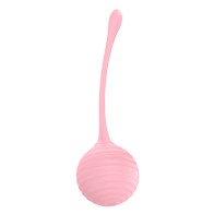 Luv Inc Kg88 Kegel Balls Ribbed Silicone Set Light Pink