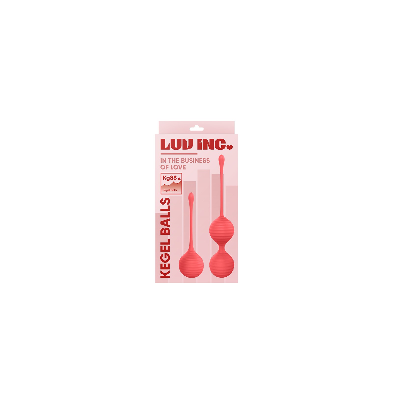 Luv Inc Kg88 Kegel Balls Ribbed Silicone Set Coral