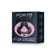 Forto F-24 Anillo Vibrador Recargable Negro - Placer Supremo