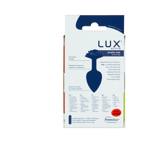 Plug Anal Metálico Rosa Lux Activo de 3 pulgadas Púrpura - Maximiza Tu Placer