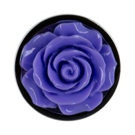 Lux Active Rose Metal Butt Plug 3 in Purple - Maximize Your Pleasure