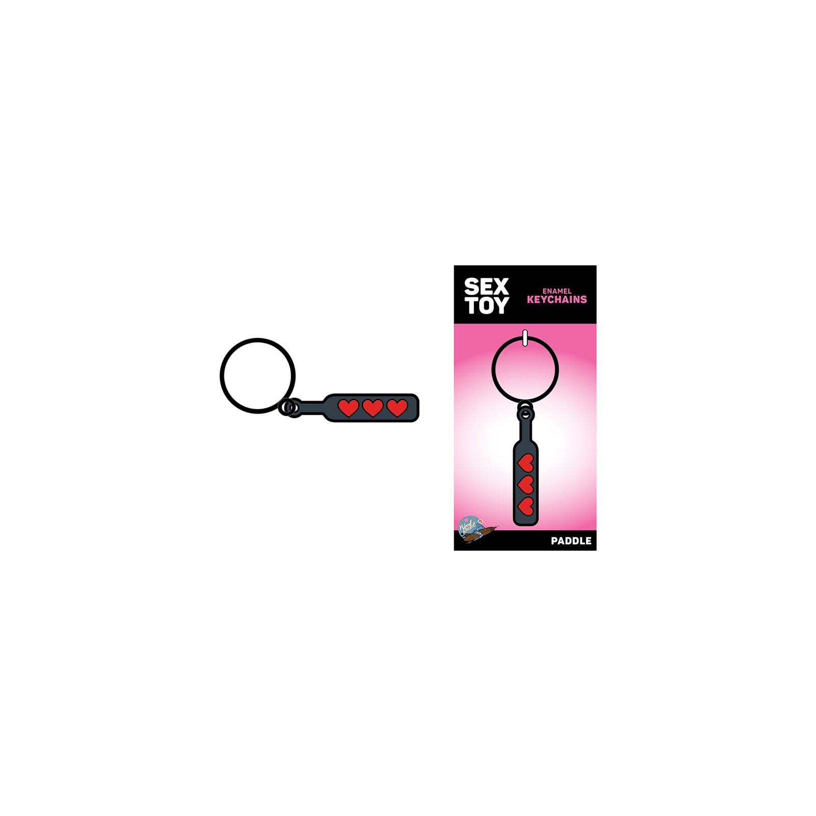 Heart Paddle Sex Toy Keychain