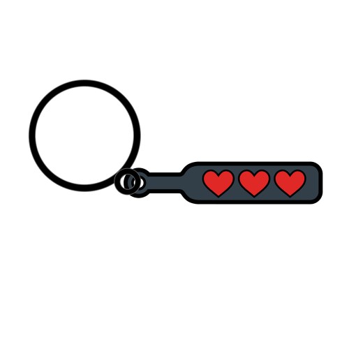 Heart Paddle Sex Toy Keychain