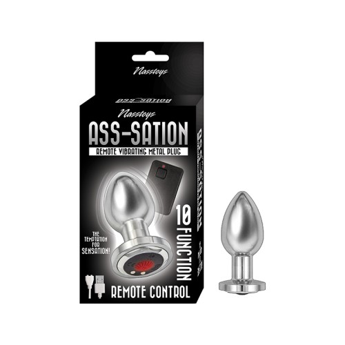 Ass-Sation Remote Vibrating Metal Plug