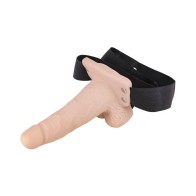 Hollow Strap-On Vibrating Erection Assistant 6in