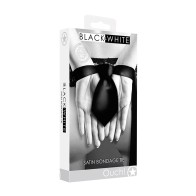 Black & White Satin Bondage Tie - Ultimate Control