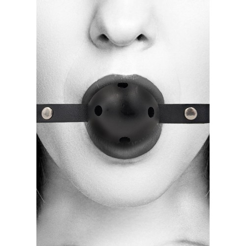 Ouch! Black & White Breathable Ball Gag for Naughty Fun