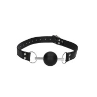 Ouch Black & White Rubber Ball Gag