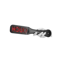 Ouch! Black & White Leather Paddle