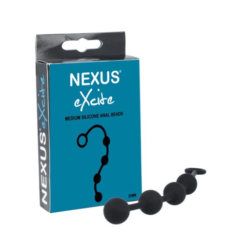 Nexus EXCITE Bolas Anales de Silicona Medianas Negras