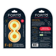 Forto F-81 Liquid Silicone Double Ring - Enhanced Pleasure