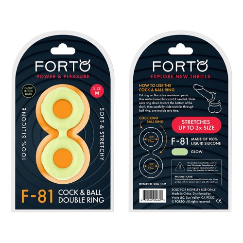 Forto F-81 Liquid Silicone Cock & Ball Double Ring