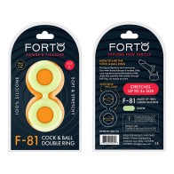 Forto F-81 Anillo Doble de Silicona Líquida para Cock & Balls Grande Resplandor