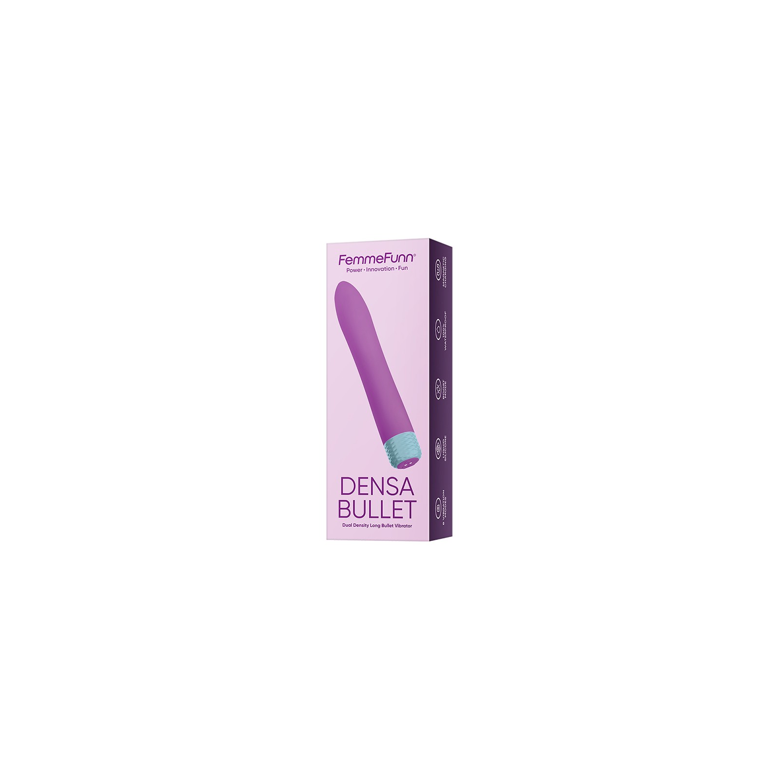 FemmeFunn Densa Bullet Rechargeable Dual Density Silicone Slimline Vibrator Purple