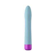 Vibrador Slimline Densa Bullet Recargable de Doble Densidad de Silicone FemmeFunn Azul Claro