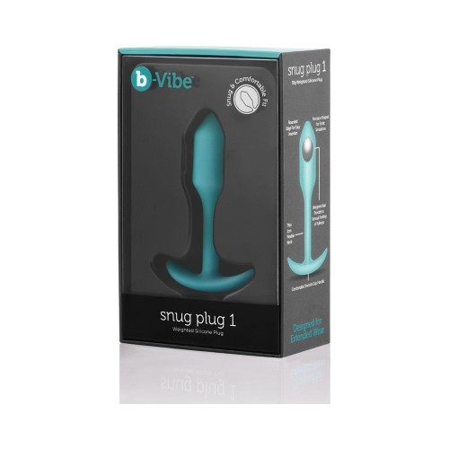 b-Vibe Snug Plug 1 Weighted Silicone Anal Plug Mint