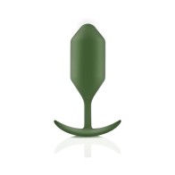 b-Vibe Snug Plug 4 Weighted Silicone Anal Plug Army