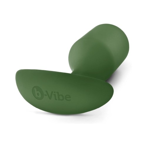 b-Vibe Snug Plug 4 Plug Anal de Silicona con Peso Verde Militar