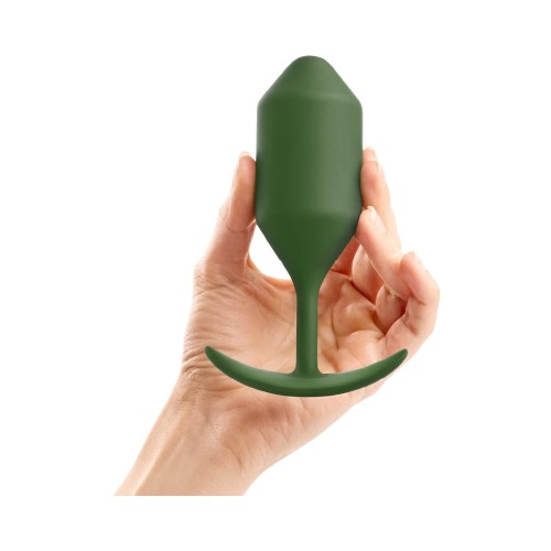 b-Vibe Snug Plug 4 Weighted Silicone Anal Plug Army