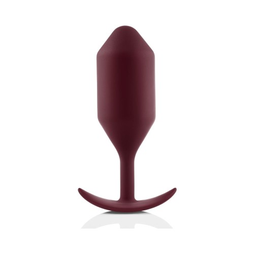 b-Vibe Snug Plug 5 Weighted Anal Plug Dark Red