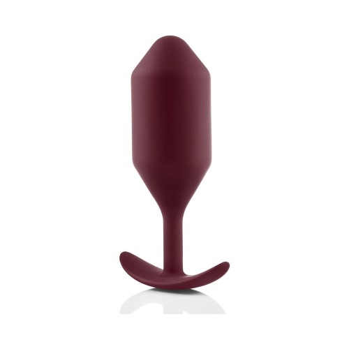 b-Vibe Snug Plug 5 Weighted Anal Plug Dark Red