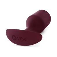 b-Vibe Snug Plug 5 Weighted Anal Plug Dark Red