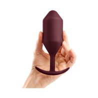 b-Vibe Snug Plug 5 Weighted Anal Plug Dark Red