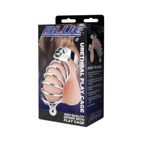 Blue Line Urethral Play Cock Cage