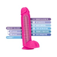 Dildo de 10 Pulgadas de Densidad Dual con Testículos - Rosa