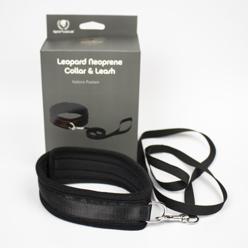 Soft Cushioned Collar and Leash Set for Bondage Play