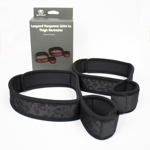 Spartacus Neoprene Wrist To Thigh Cuffs for Bondage Fun