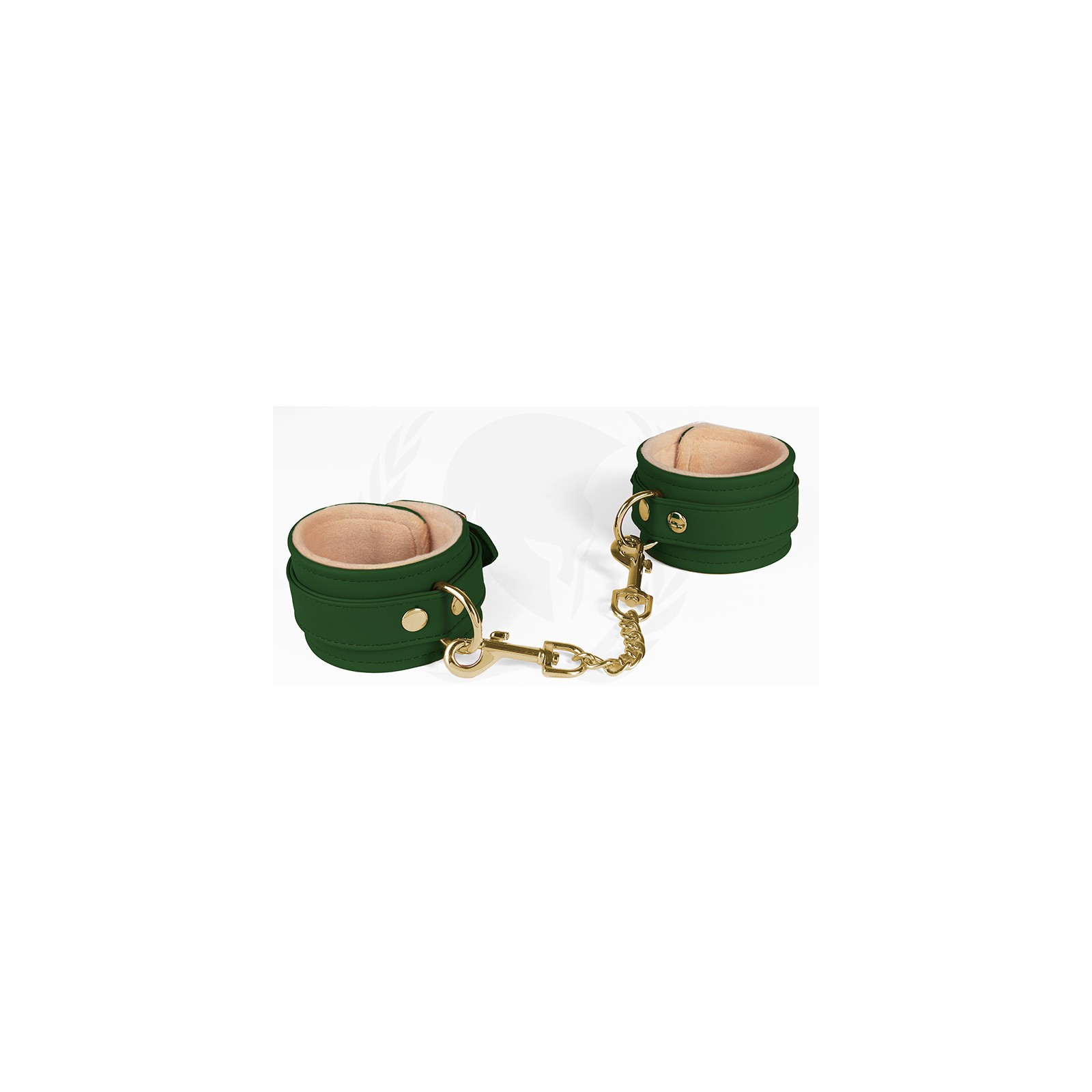 Spartacus Green PU Wrist Cuffs with Plush Lining