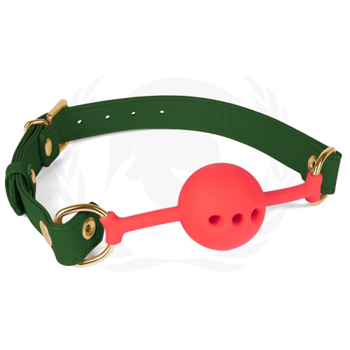 Spartacus Adjustable Ball Gag with Green Strap