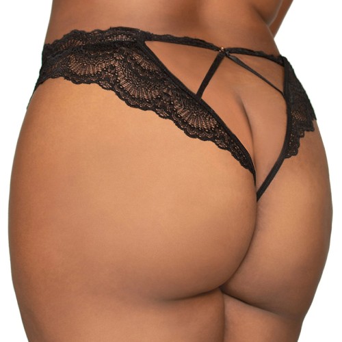 Dreamgirl Lace Tanga Open-Crotch Panty