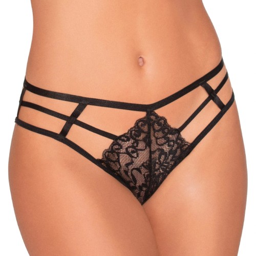 Dreamgirl Strappy Cheeky Panty Black XL