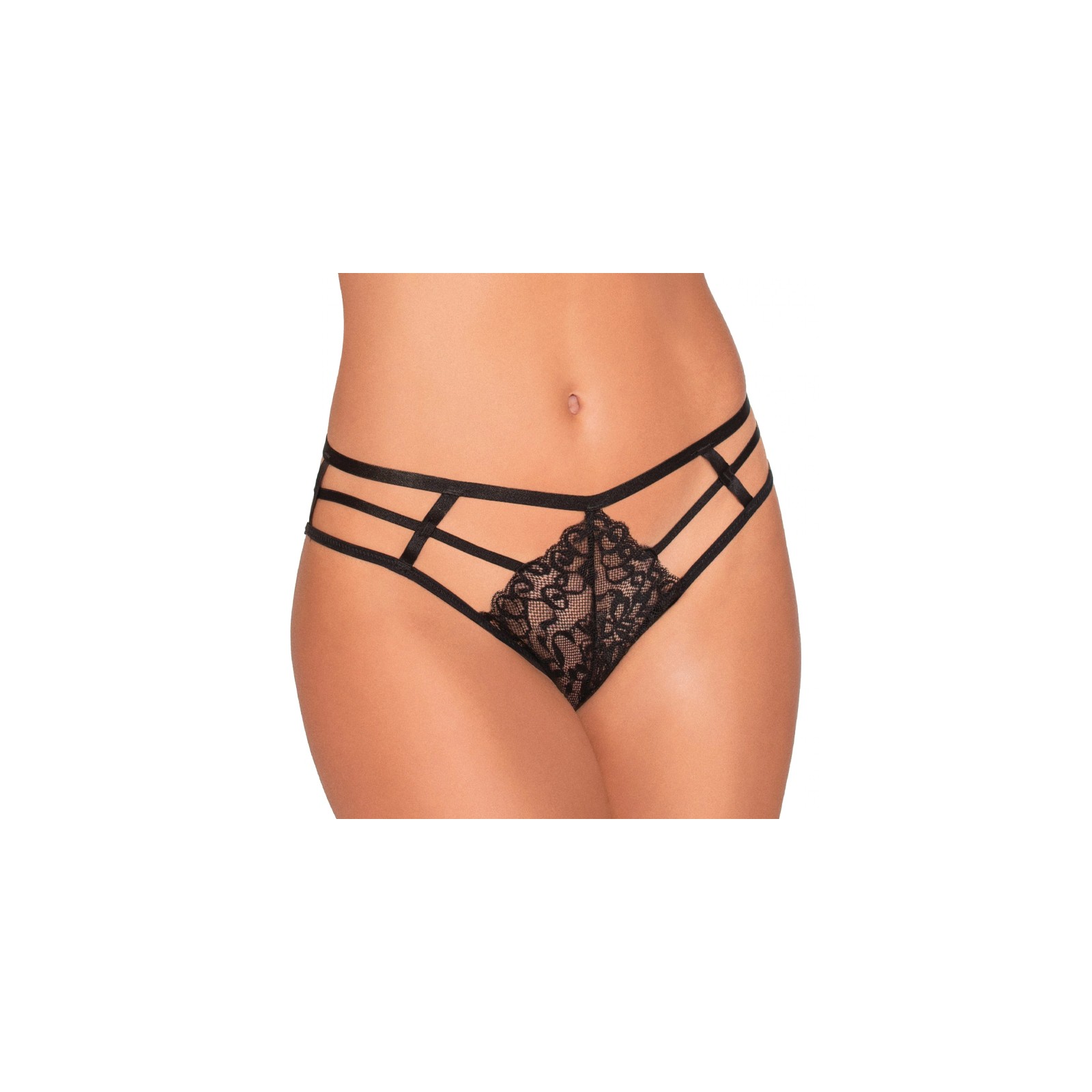 Dreamgirl Strappy Cheeky Panty Black XL