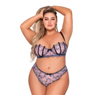 Conjunto Dreamgirl Bra y G-String Lavanda