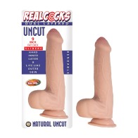 Dildo Deslizante No Circuncidado Doble Capa Realcocks 9 in. Claro