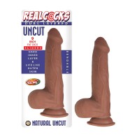 Realcocks Dildo Doble Capas No Circuncidado - 9 in Marrón