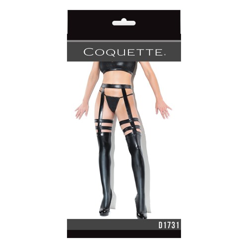 Coquette Thigh-High Stockings with Garters