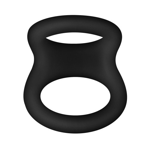 Forto F-22 Liquid Silicone Cock & Ball D-Ring Small Black