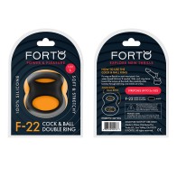 Forto F-22 Liquid Silicone Cock & Ball D-Ring for Ultimate Support