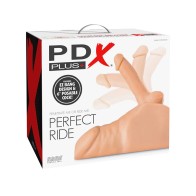 Masturbador Anal PDX Plus Perfect Ride con Dildo Posable Beige